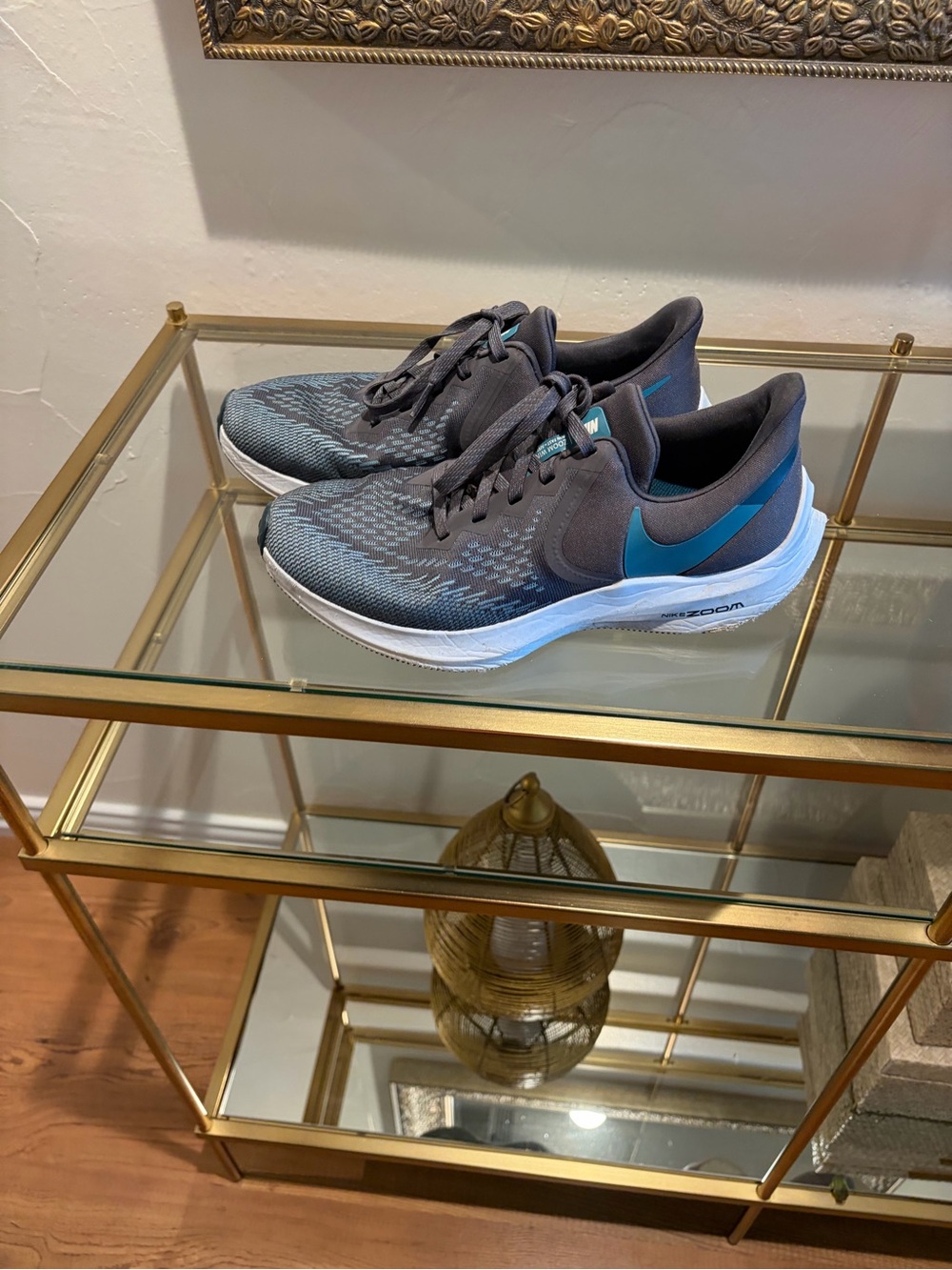 Nike Women’s Grey and Teal Running Shoes